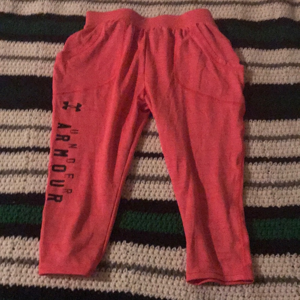 under armor pink joggers